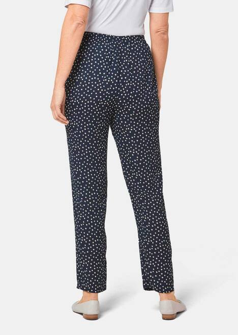 GOLDNER Broek, gestippeld Gedessineerde broek van soepel materiaal