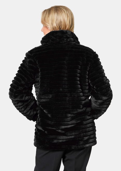 Jacke in Rexkanin-Optik