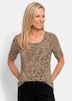Jersey-Shirt mit Leo Print
