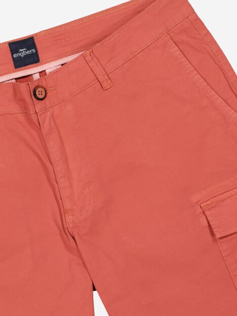 Herren Cargo-Bermuda regular , Rostorange