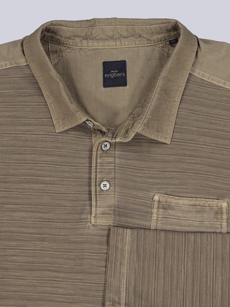 engbers Herren Polo-Shirt meliert , Braun