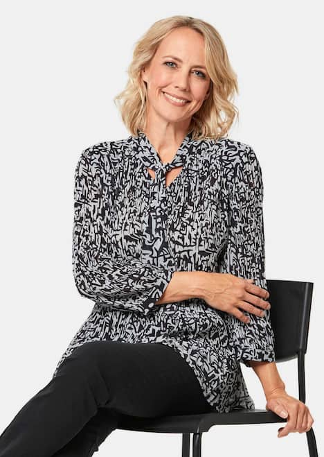 GOLDNER PlissÃ©blouse PlissÃ©blouse met strik