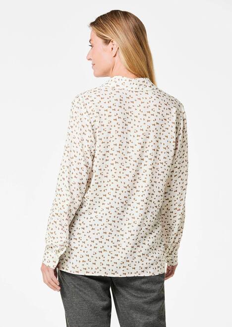 Druckbluse mit Hemdblusenkragen
