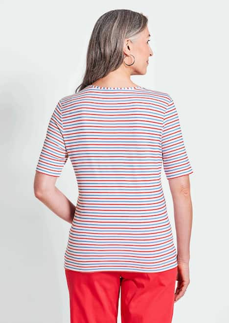 Maritimer Streifenlook, V-Ausschnitt