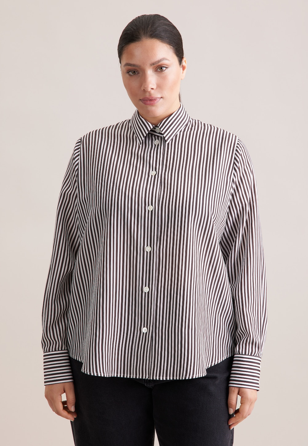Damen Ausgestellte Bluse - Gestreift