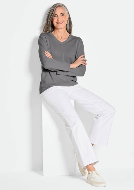 Basicpullover mit V-Ausschnitt