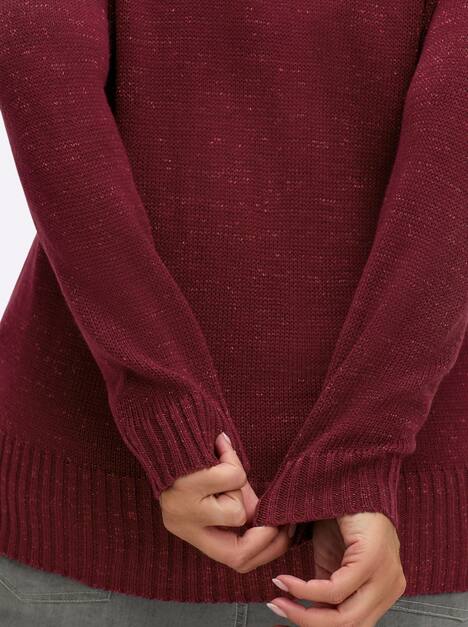 Pullover Langarm Jersey Meliert