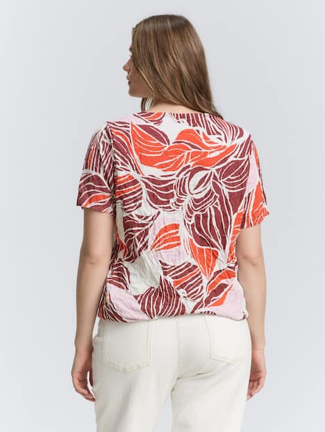 Crinkle T-Shirt mit Muster