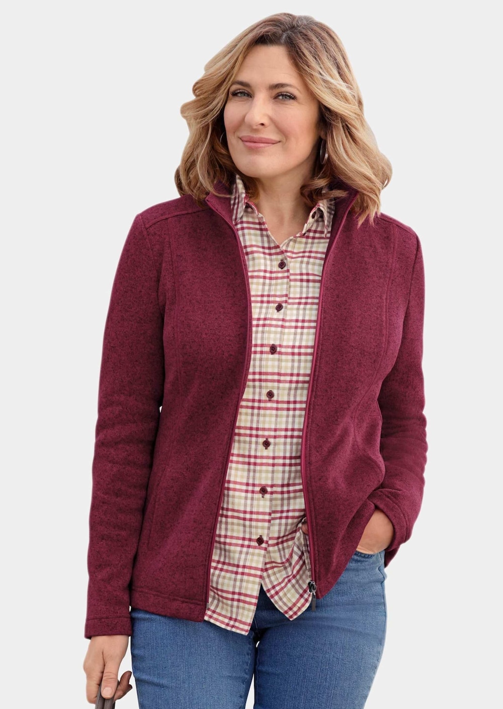 Kuschelweiche Strickfleece-Jacke