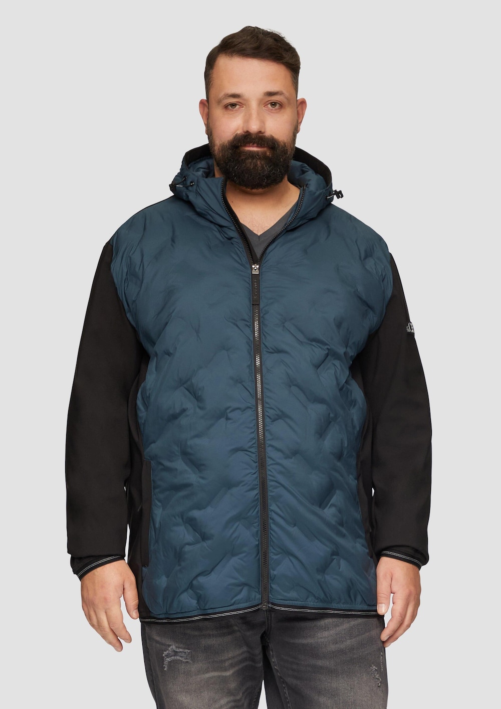 Leichte Steppjacke im Fabricmix