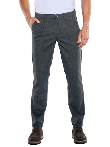 Herren Chino straight , Dunkelgrau