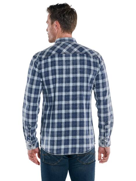 engbers Herren Langarm-Hemd aus Twill , Indigoblau