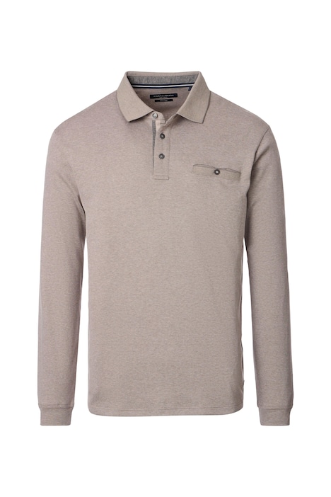 Polo-Shirt Langarm uni