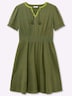 Kleid Kurzarm Ohne Kragen