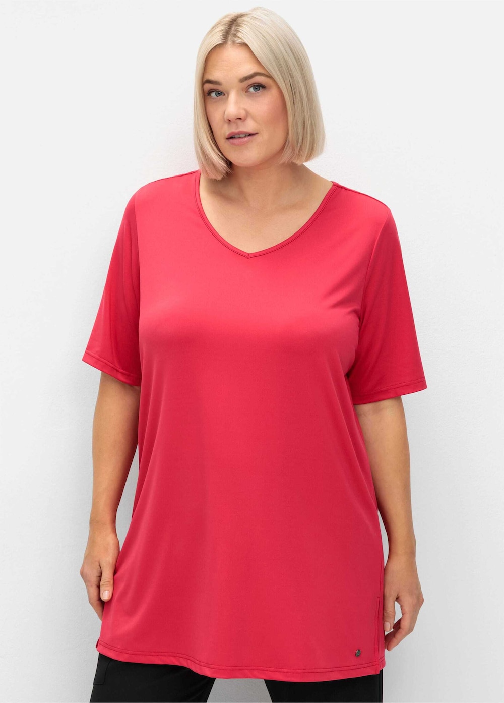 Funktionsshirt Kurzarm Uni Rundhalskragen