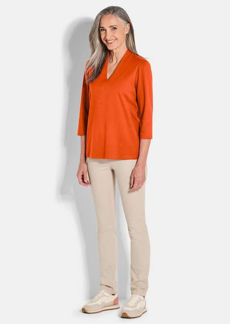 Elegantes Basic-Shirt mit V-Ausschnitt