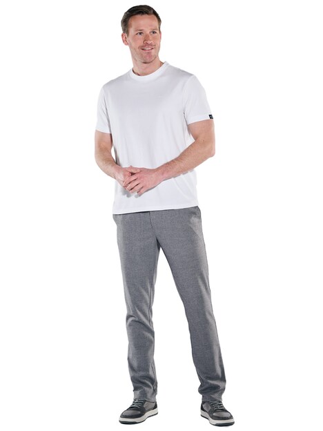 Herren Rundhals T-Shirt , Reinweiss