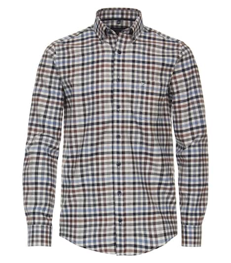 Flanellhemd kariert Casual Fit