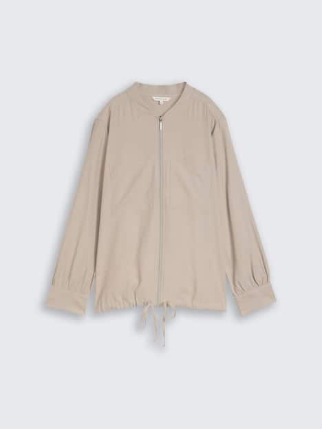 Tom Tailor Women PLUS Blazer Plus Size - Loose Fit Bomberjacke mit Brusttaschen