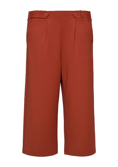 Elastische Wide-Leg-Hose aus Crêpe