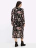 Mesh-Kleid Blumenkleid aus Mesh-Qualität Langarm Ohne Kragen