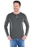 Herren Henley Shirt , Anthrazit