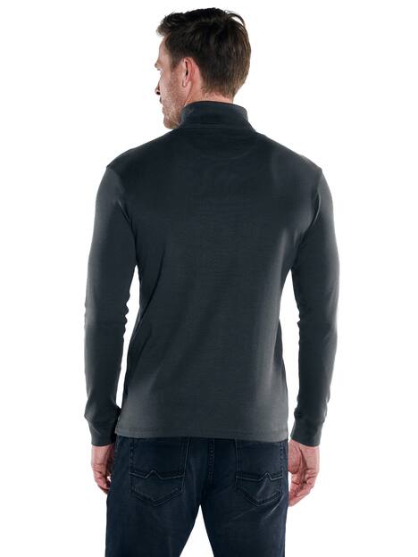 engbers Herren Langarmshirt mit Rollkragen , Schwarz