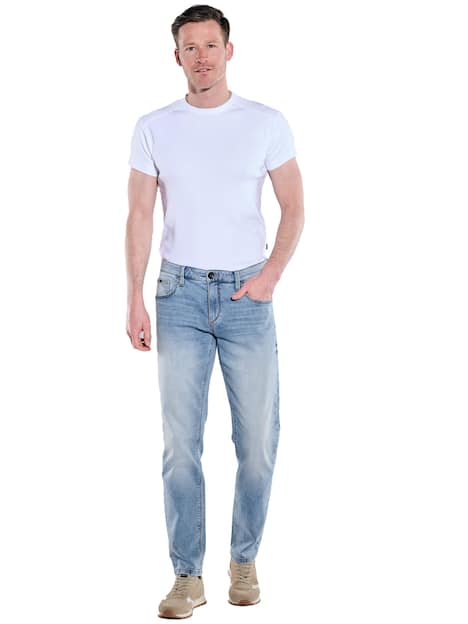 engbers Herren Super-Stretch-Jeans 5-Pocket , Himmelblau