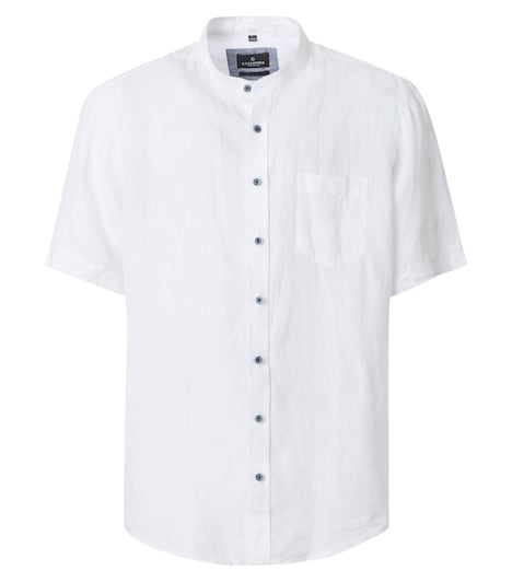 Leinenhemd Kurzarm uni Casual Fit