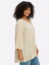 Bluse 3/4-Arm Ohne Kragen