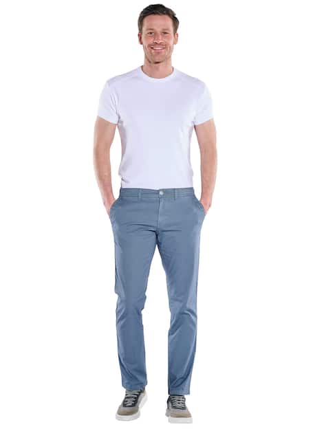 engbers Herren Chino regular , Petrolblau