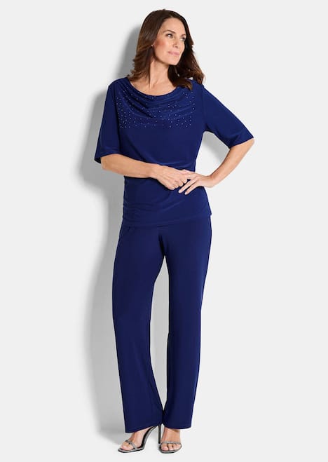 Jerseyshirt mit Glitzersteinen