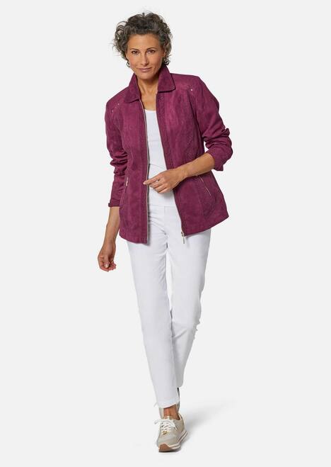 Velourslederimitat-Blazer