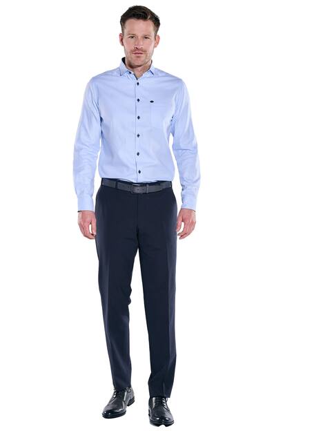 engbers Herren Anzug-Hose gemustert , Saphirblau