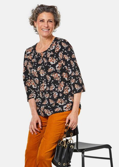 Bluse mit Blumendruck