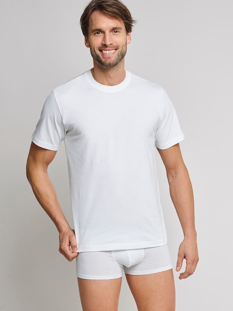 Schiesser Herren American T-Shirt 2er-Pack Essentials