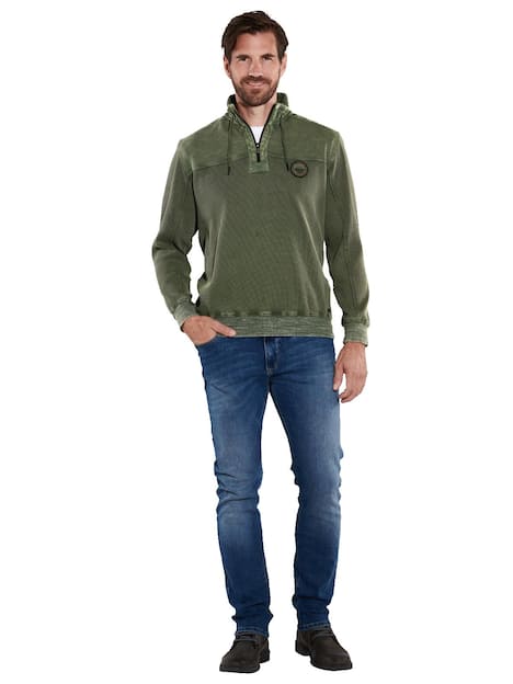engbers Herren Sweatshirt mit Stehbund , Oliv