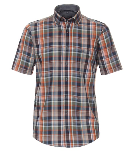 CASAMODA Freizeithemd Kurzarm kariert Casual Fit