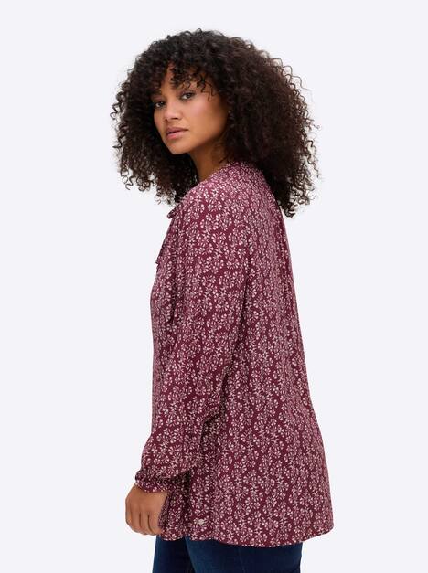 Tunika Langarm Sonstiges Muster Ohne Kragen