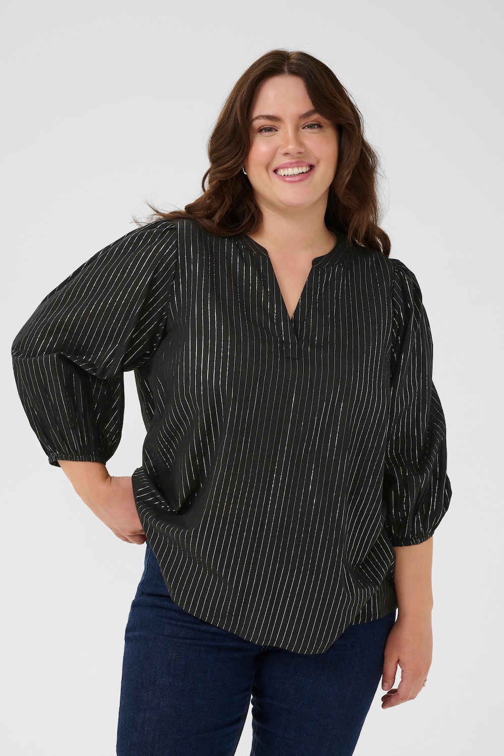 Langarm-Bluse Regular fit
