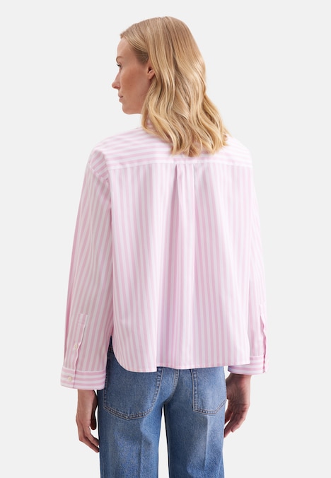 Damen Stehkragenbluse - Gestreift