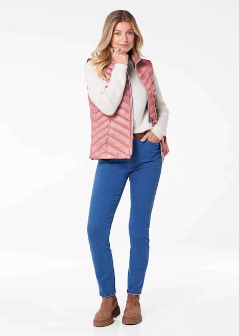 GOLDNER Gewatteerde bodywarmer Figuurvriendelijk vest met lichte wattering