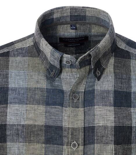 Leinenhemd kariert Casual Fit
