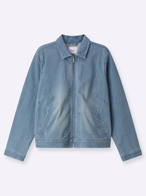 Jeansblazer Jeansjacke in Blousonform Langarm Umlegekragen