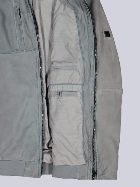 engbers Herren Lederjacke , Hellblau