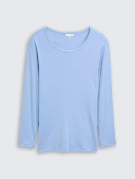 Basic Slim Fit Langarmshirt