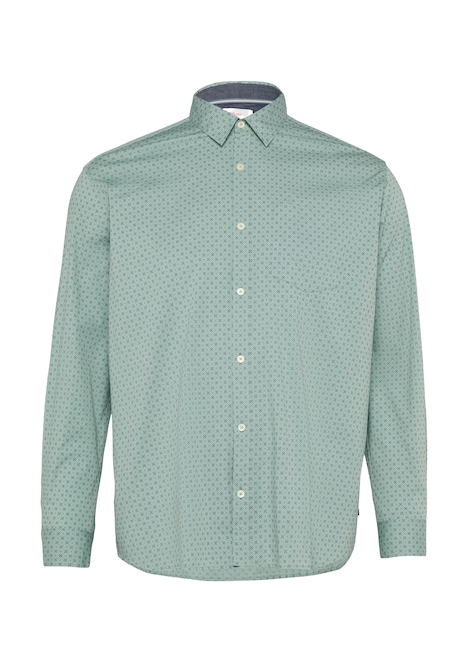 Slim Fit: Gemustertes Hemd mit Kentkragen