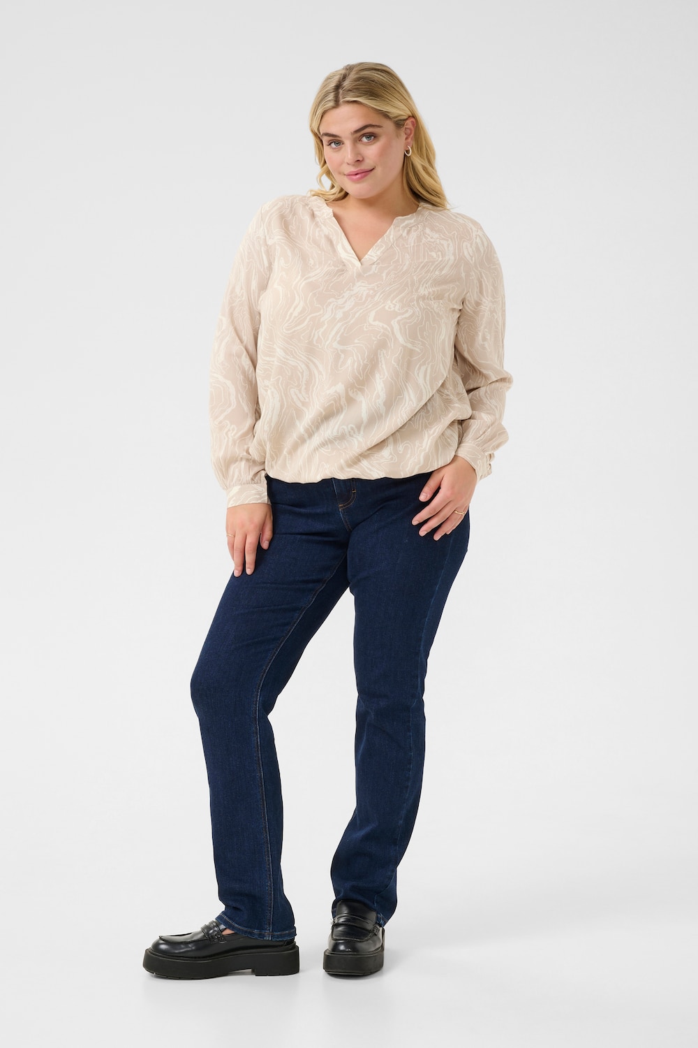 Langarm-Bluse Regular fit