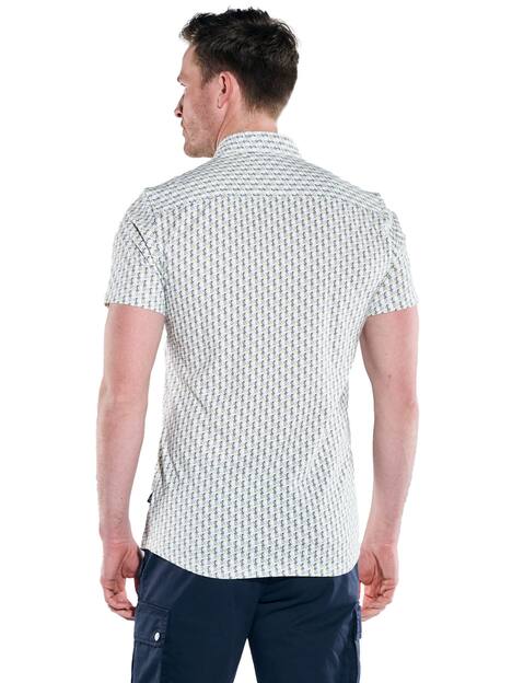 engbers Herren Kurzarm-Hemd gemustert , Hellgruen