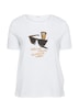 T-Shirt mit Print und Schmuckdetails